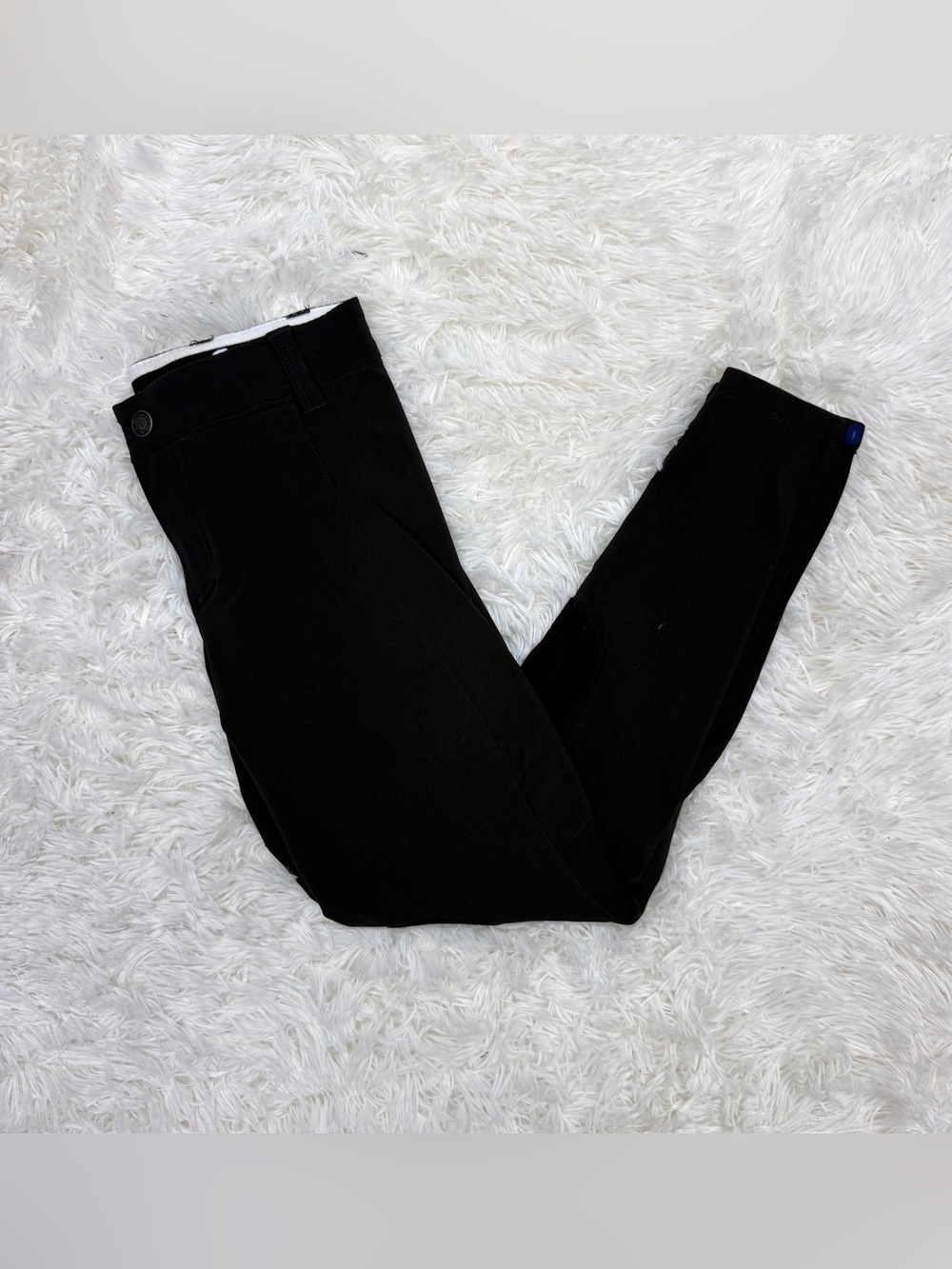 Women’s Size 24R Black Irideon Knee Patch Horseback Riding Breeches. Good Condit